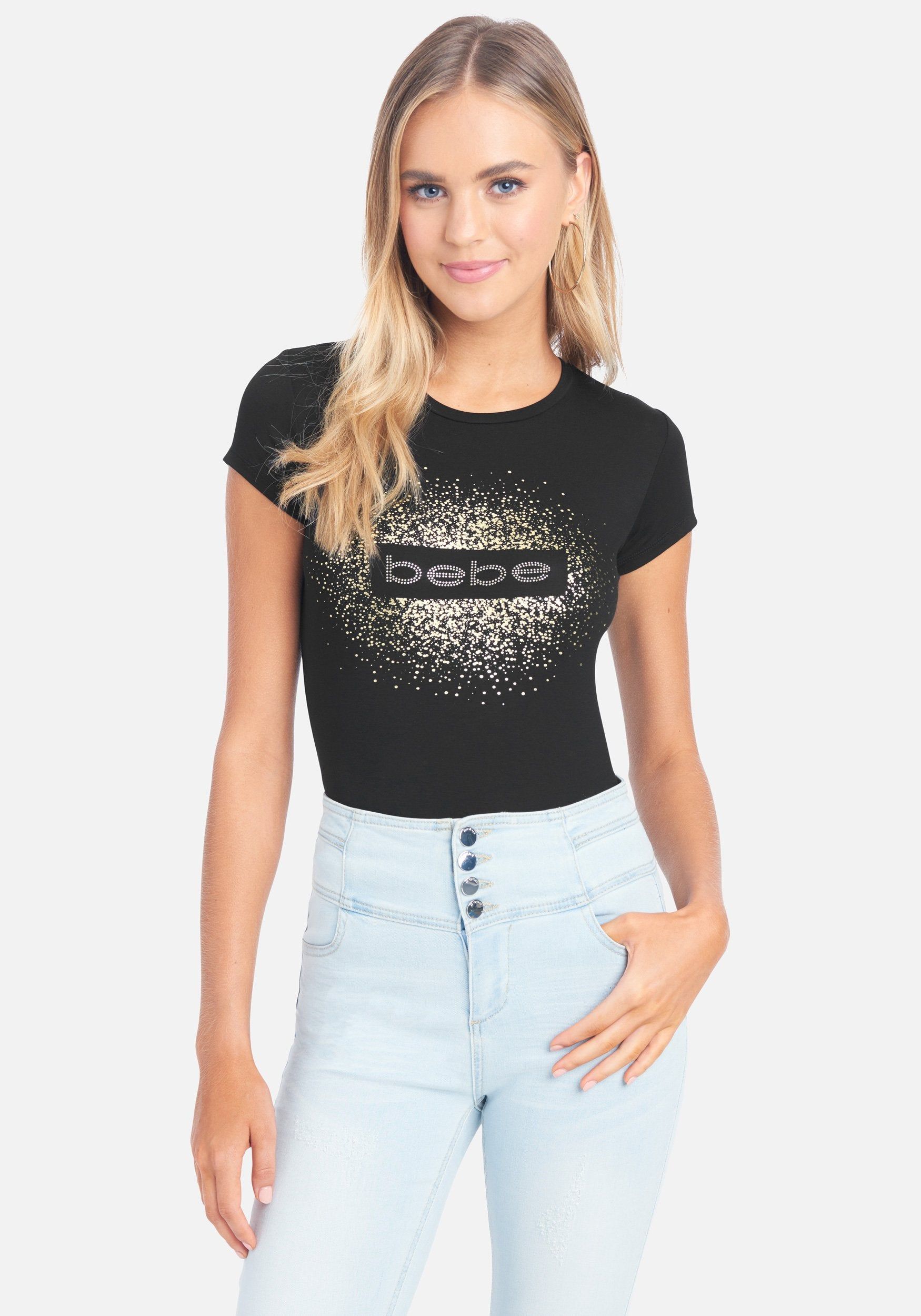 Bebe Logo Foil Screen Tee sold by Bebe