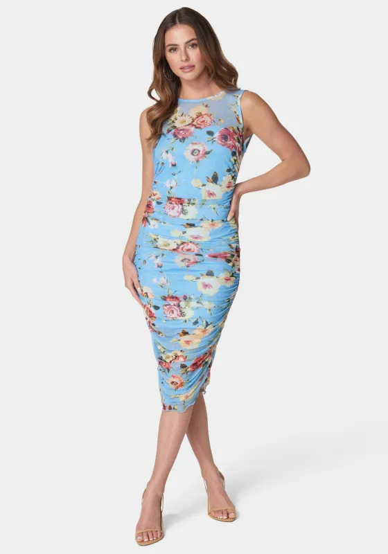 Floral Midi Mesh Dress sold by Bebe