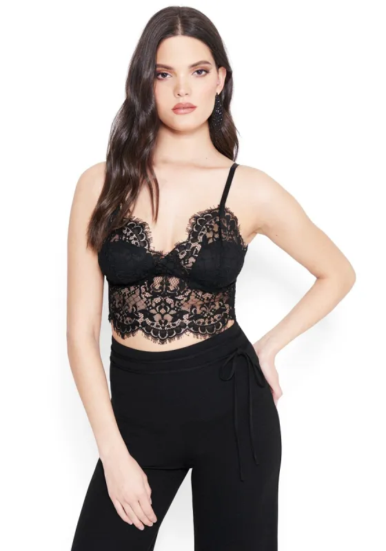 Stretch Lace Crop Top sold by Bebe
