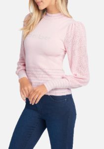 Bebe Logo Metallic Yarn Sweater sold by Bebe