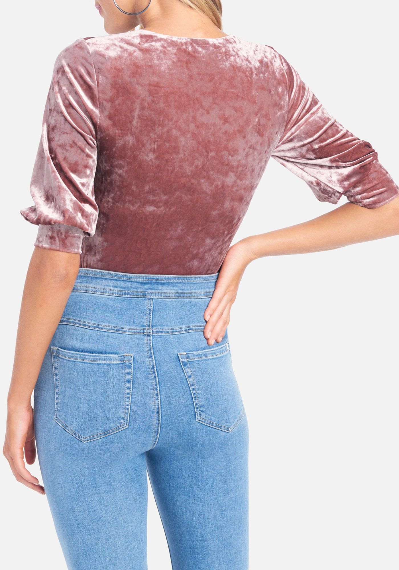 Crushed Velvet Plunge Top sold by Bebe product image thumbnail 3