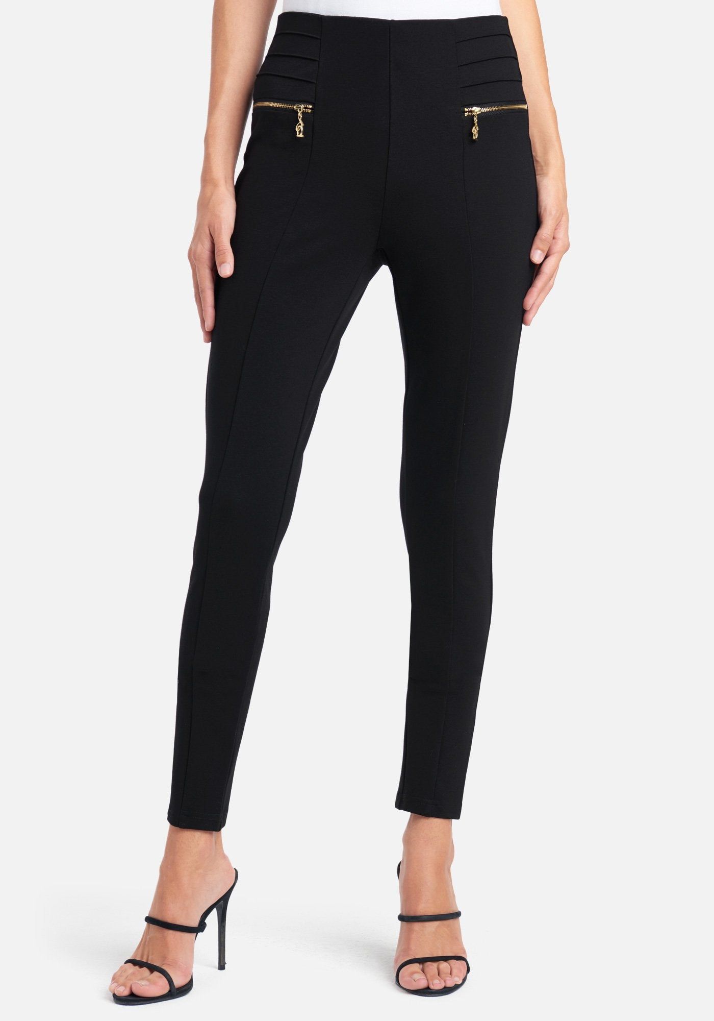 Bebe Logo High Waist Zip Pocket Pants sold by Bebe