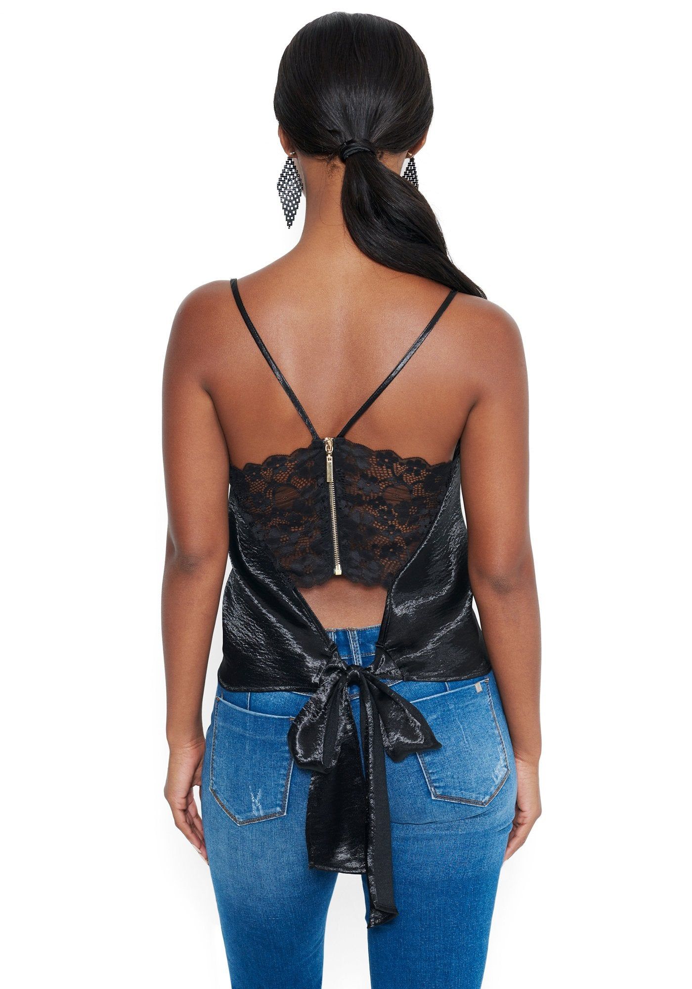Lace Trimmed V Top sold by Bebe product image thumbnail 4