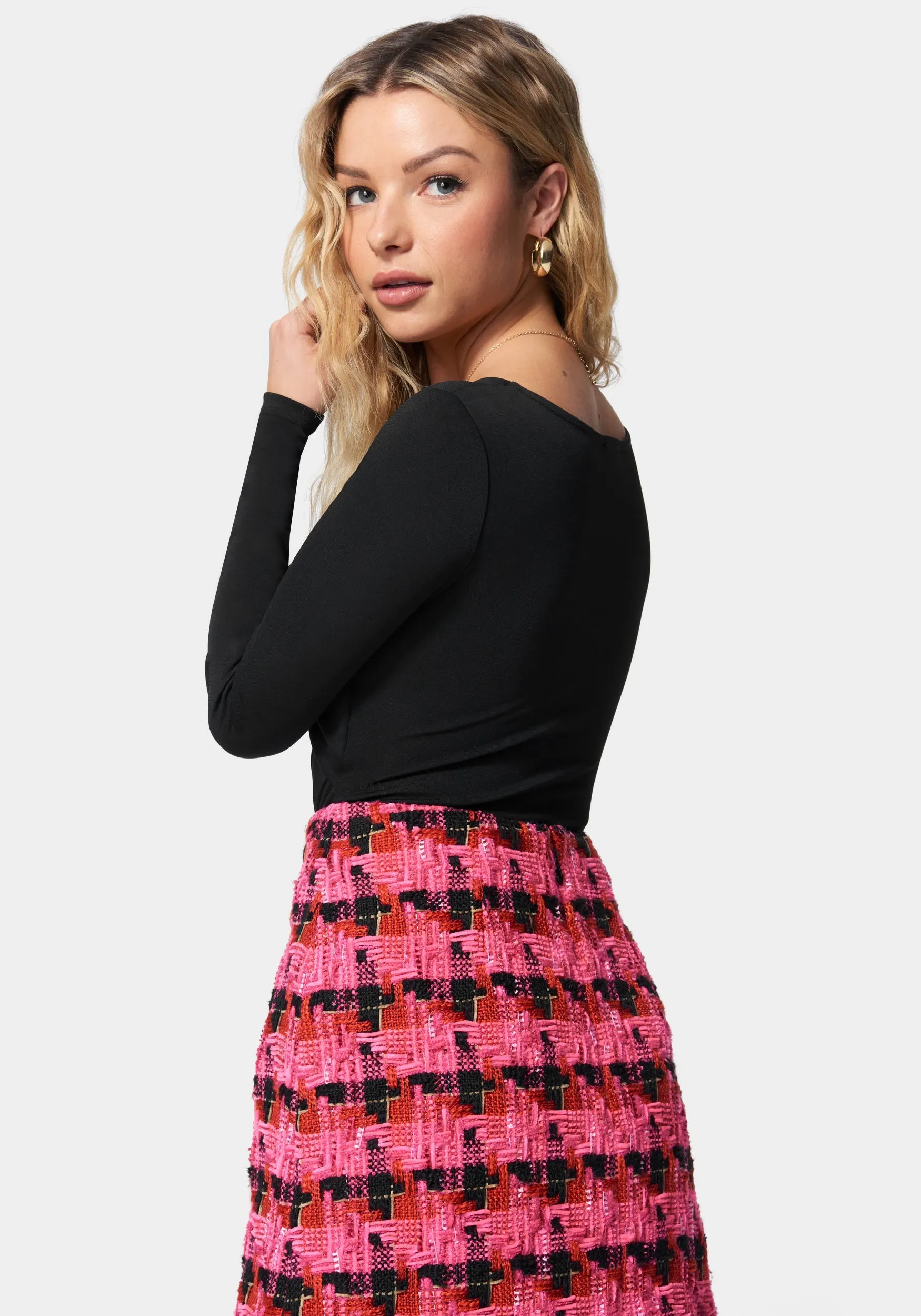 Twist Front Long Sleeve Bodysuit sold by Bebe product image thumbnail 3