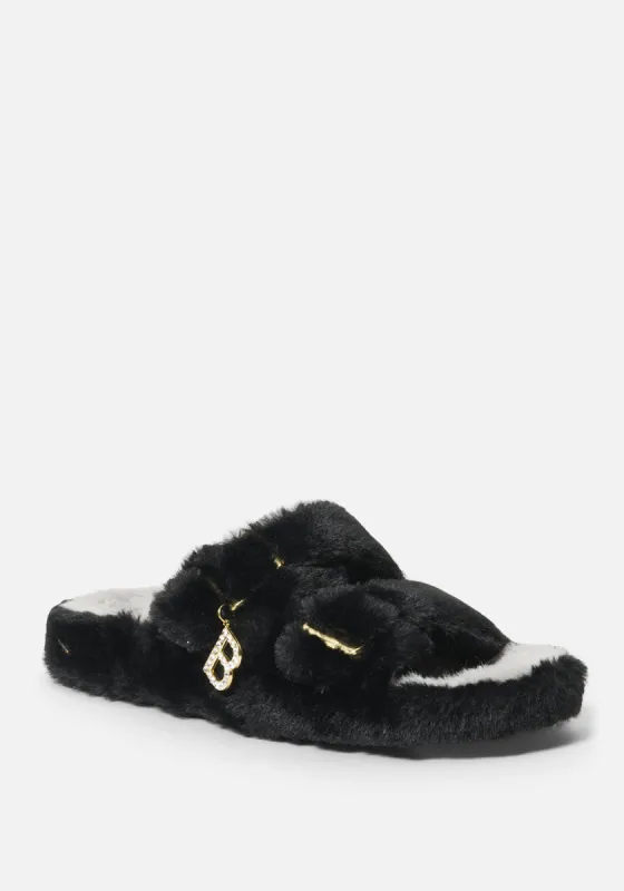 Fanny Faux Fur Slippers sold by Bebe