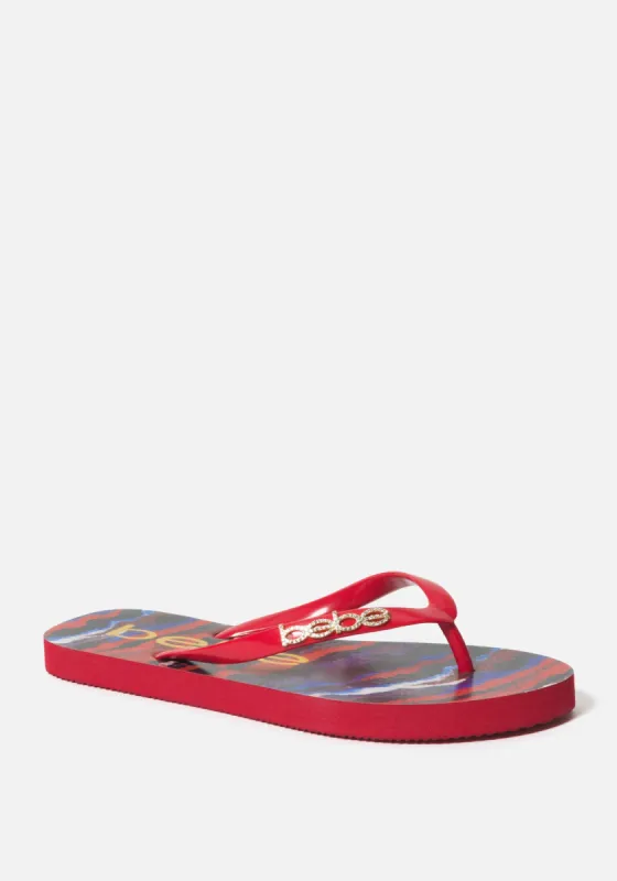 Jaynee Printed Flip Flop sold by Bebe