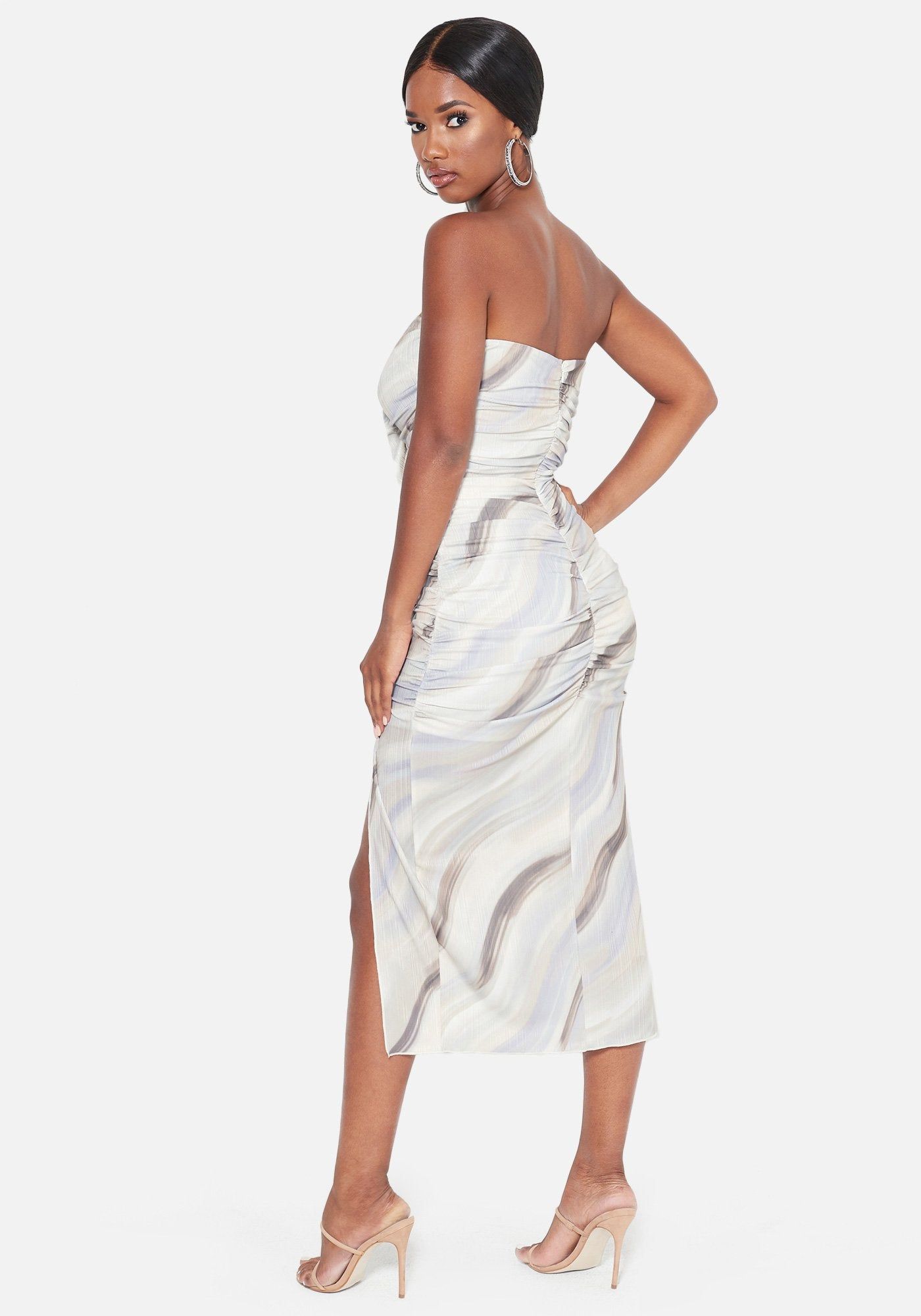 Print Strapless Midi Dress sold by Bebe product image thumbnail 3