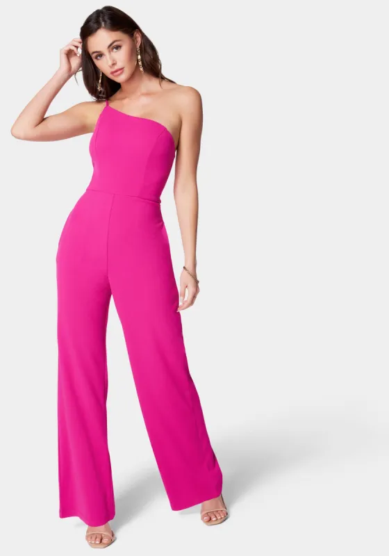 One Shoulder Core Jumpsuit sold by Bebe
