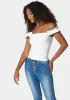 Off Shoulder Trim Detail Knit Top sold by Bebe