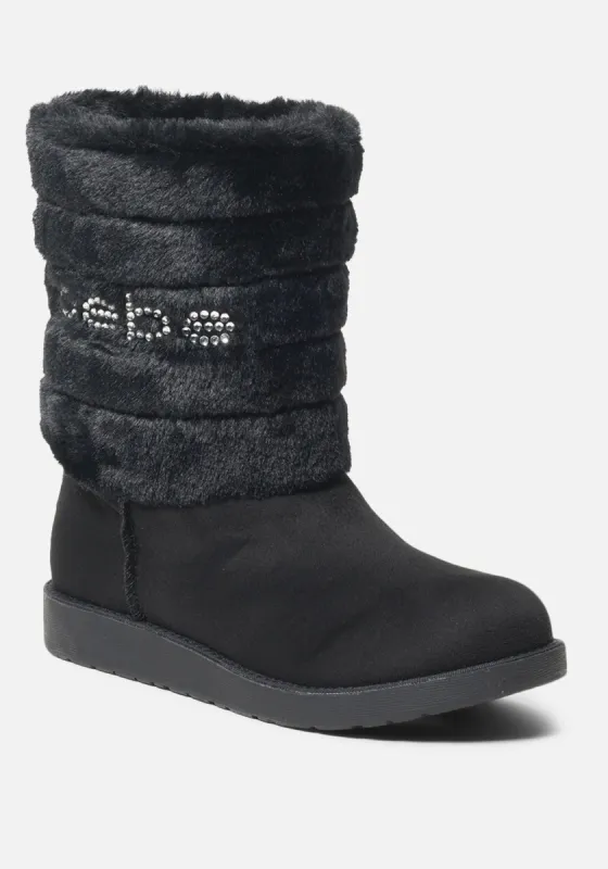 Laurely Faux Shearling Booties made by Bebe