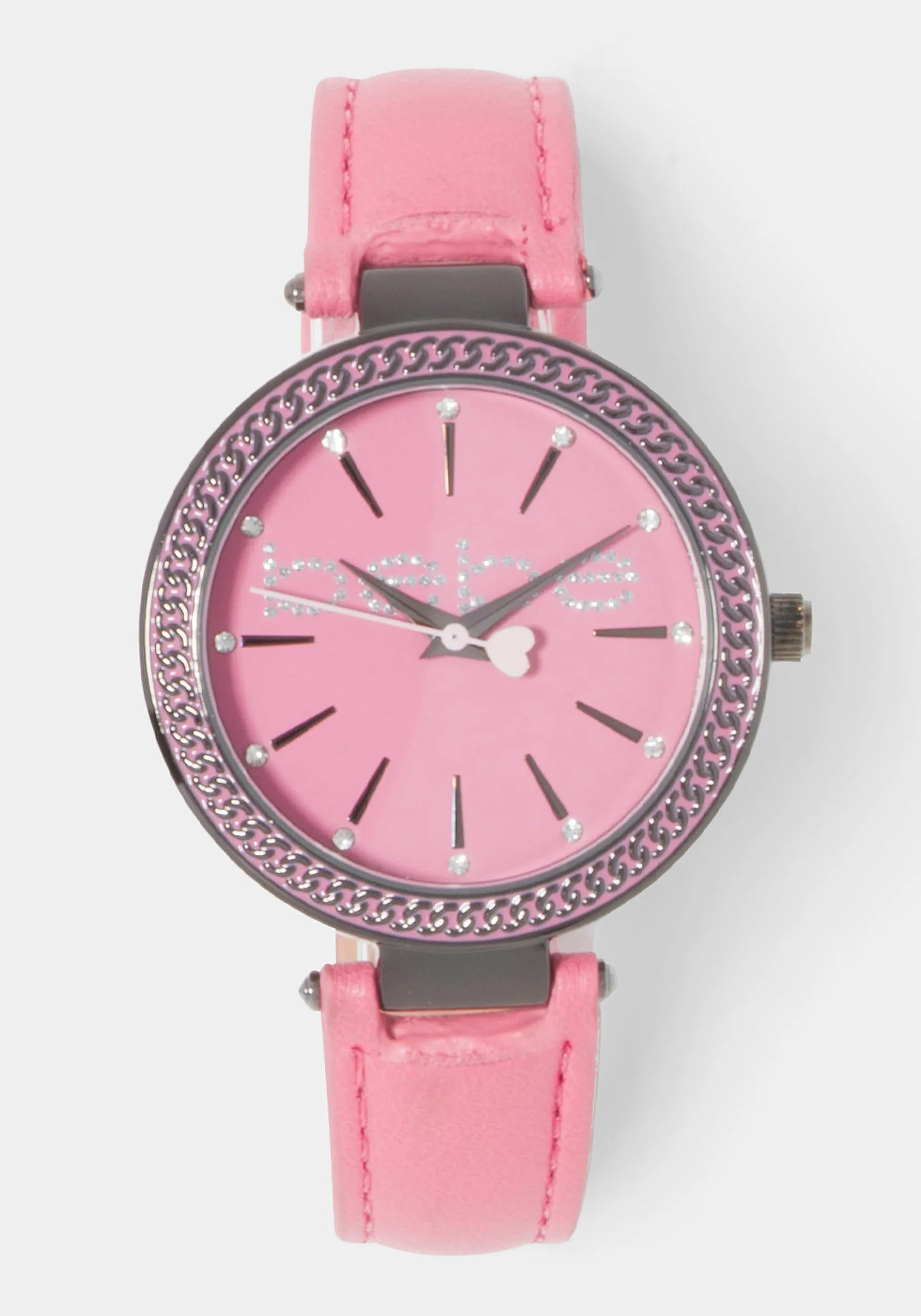 Hot Pink Strap Watch with Crystal Bezel sold by Bebe product image thumbnail 2