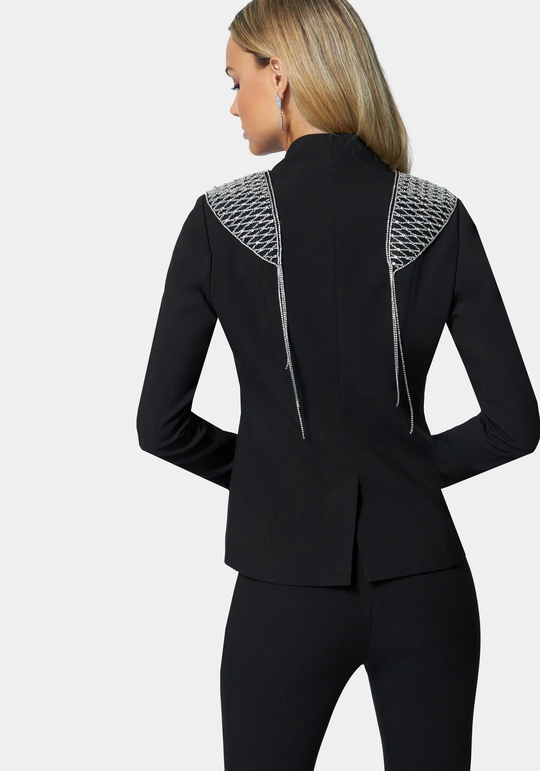 Embellished Stand Collar Tailored Jacket sold by Bebe product image thumbnail 3