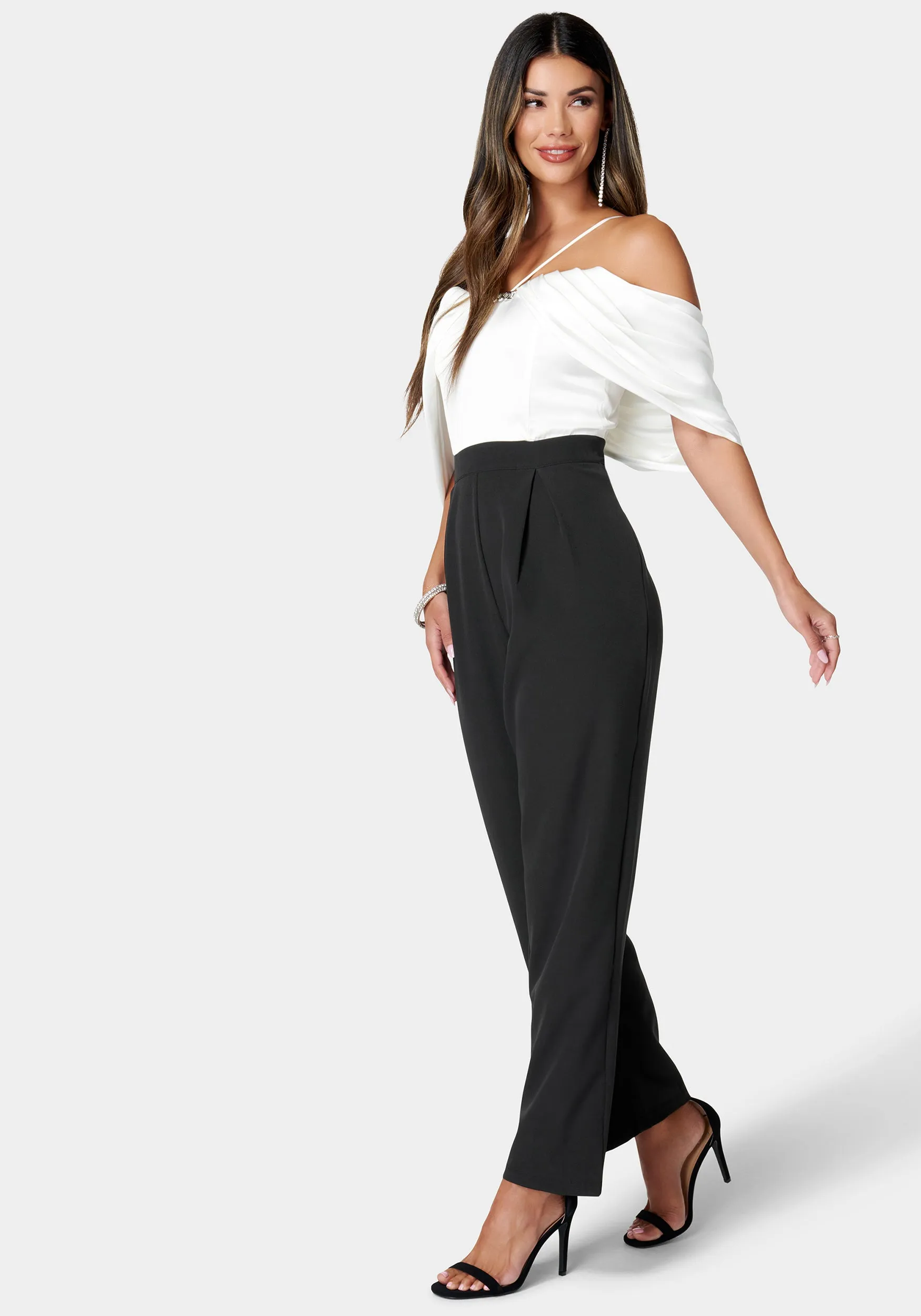 Satin Bodice Jumpsuit sold by Bebe product image thumbnail 2