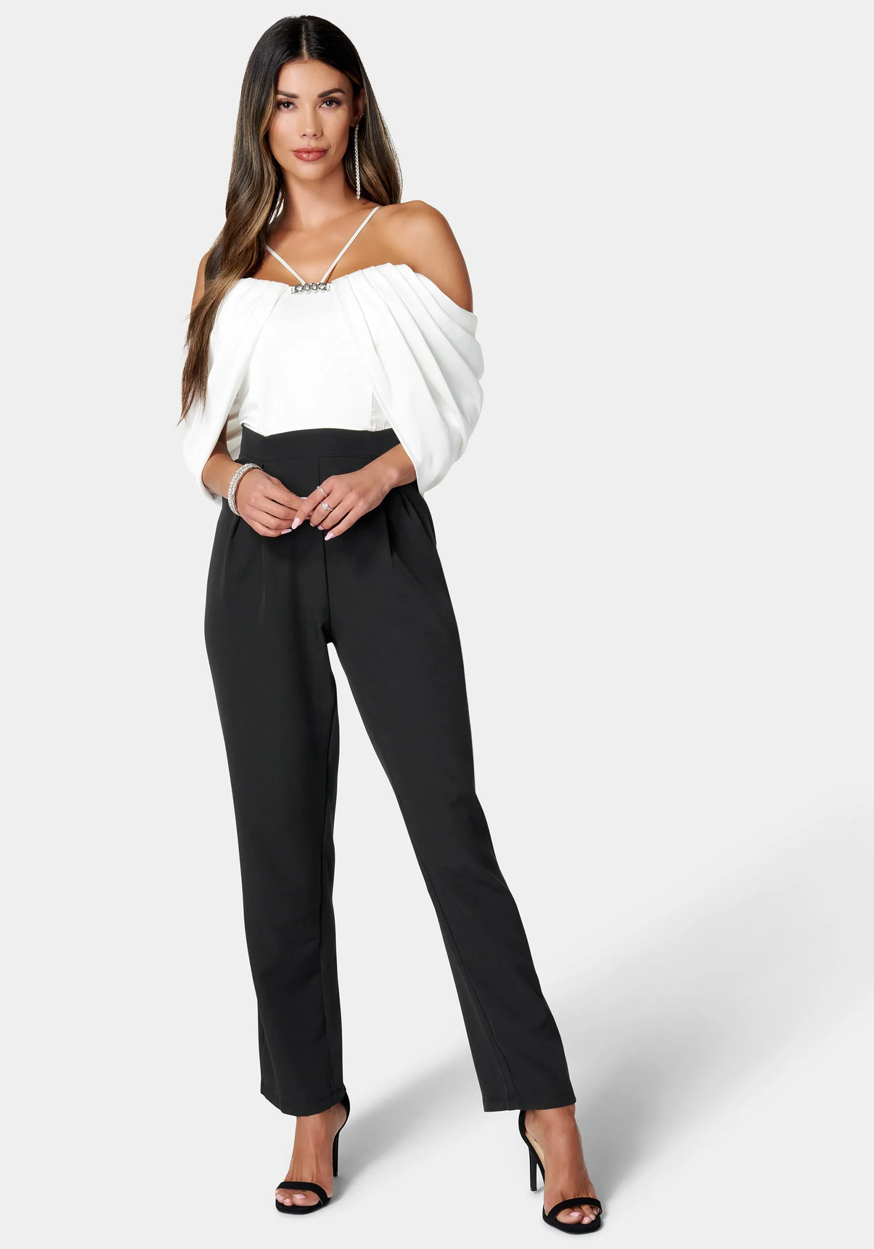 Satin Bodice Jumpsuit sold by Bebe