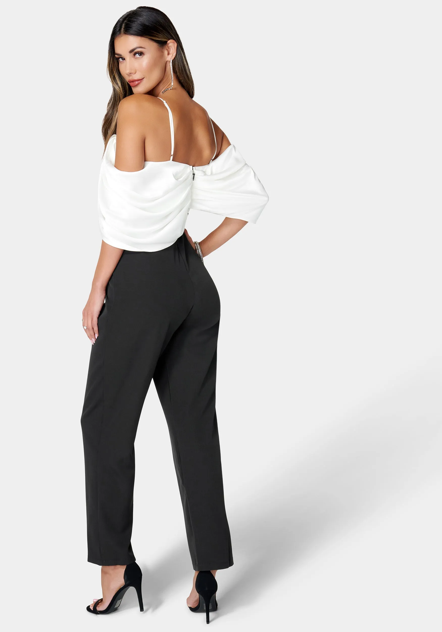 Satin Bodice Jumpsuit sold by Bebe product image thumbnail 3