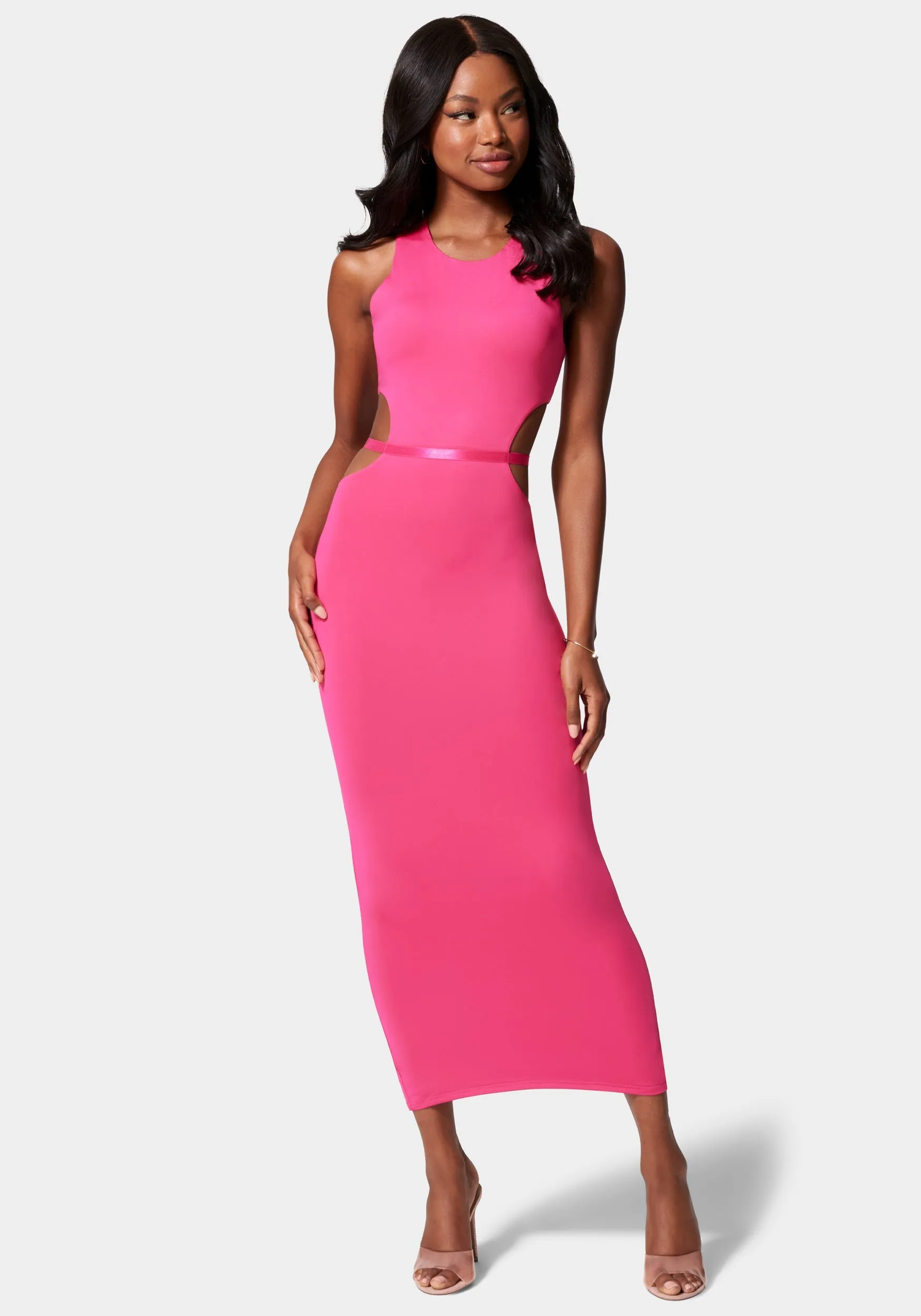 Slinky Side Cutout Midi Dress sold by Bebe