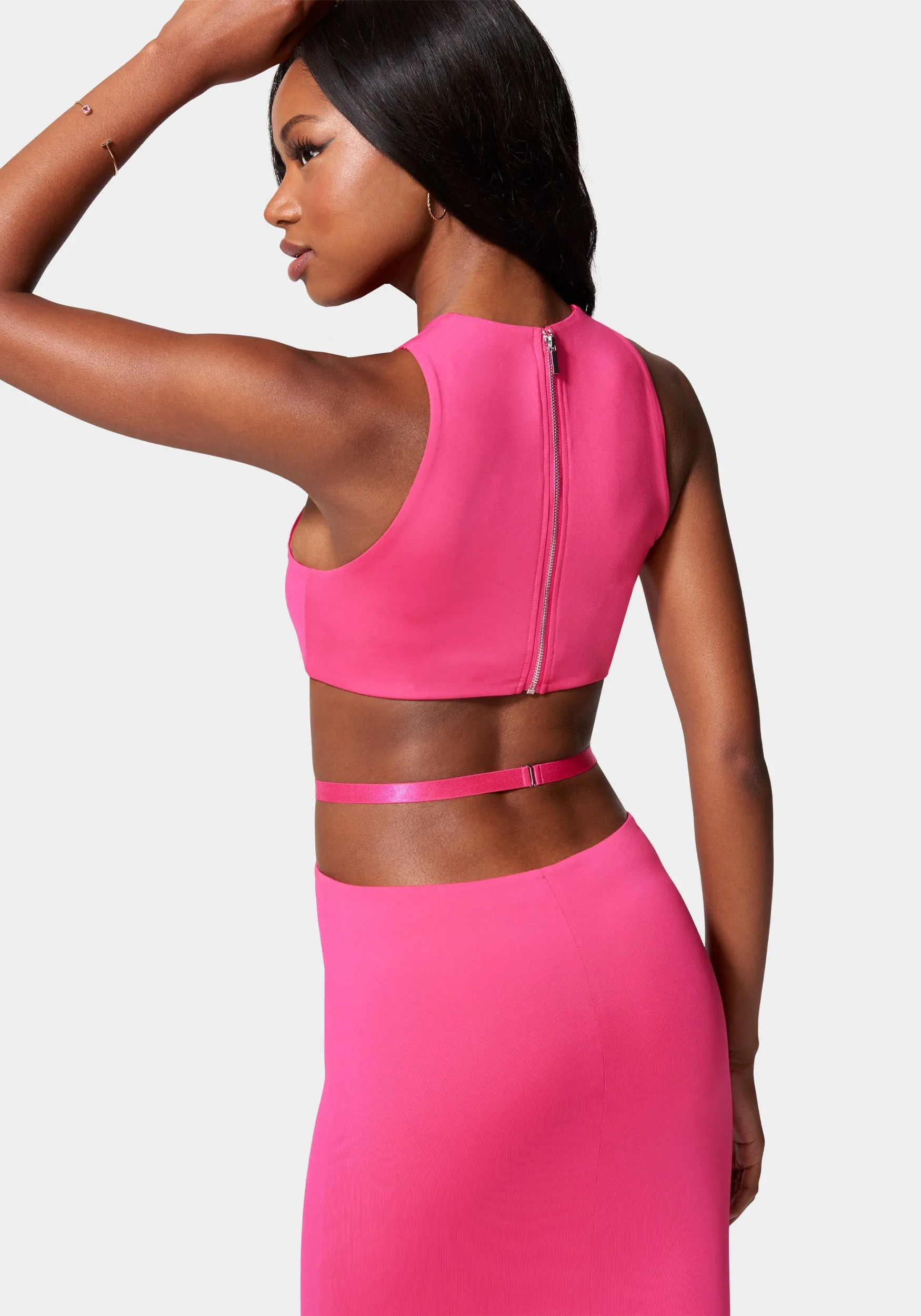 Slinky Side Cutout Midi Dress sold by Bebe product image thumbnail 3