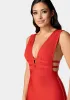 Plunge Neck Bandage Dress sold by Bebe