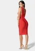 Plunge Neck Bandage Dress sold by Bebe