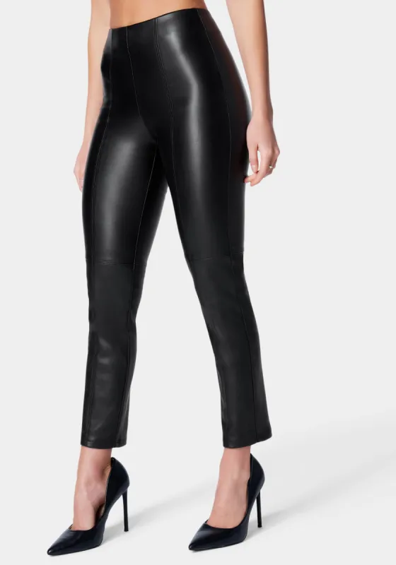 Vegan Leather High Waist Slim Leg Pant sold by Bebe