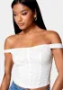 Corded Lace Bustier With Chiffon Tie sold by Bebe