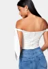 Corded Lace Bustier With Chiffon Tie sold by Bebe