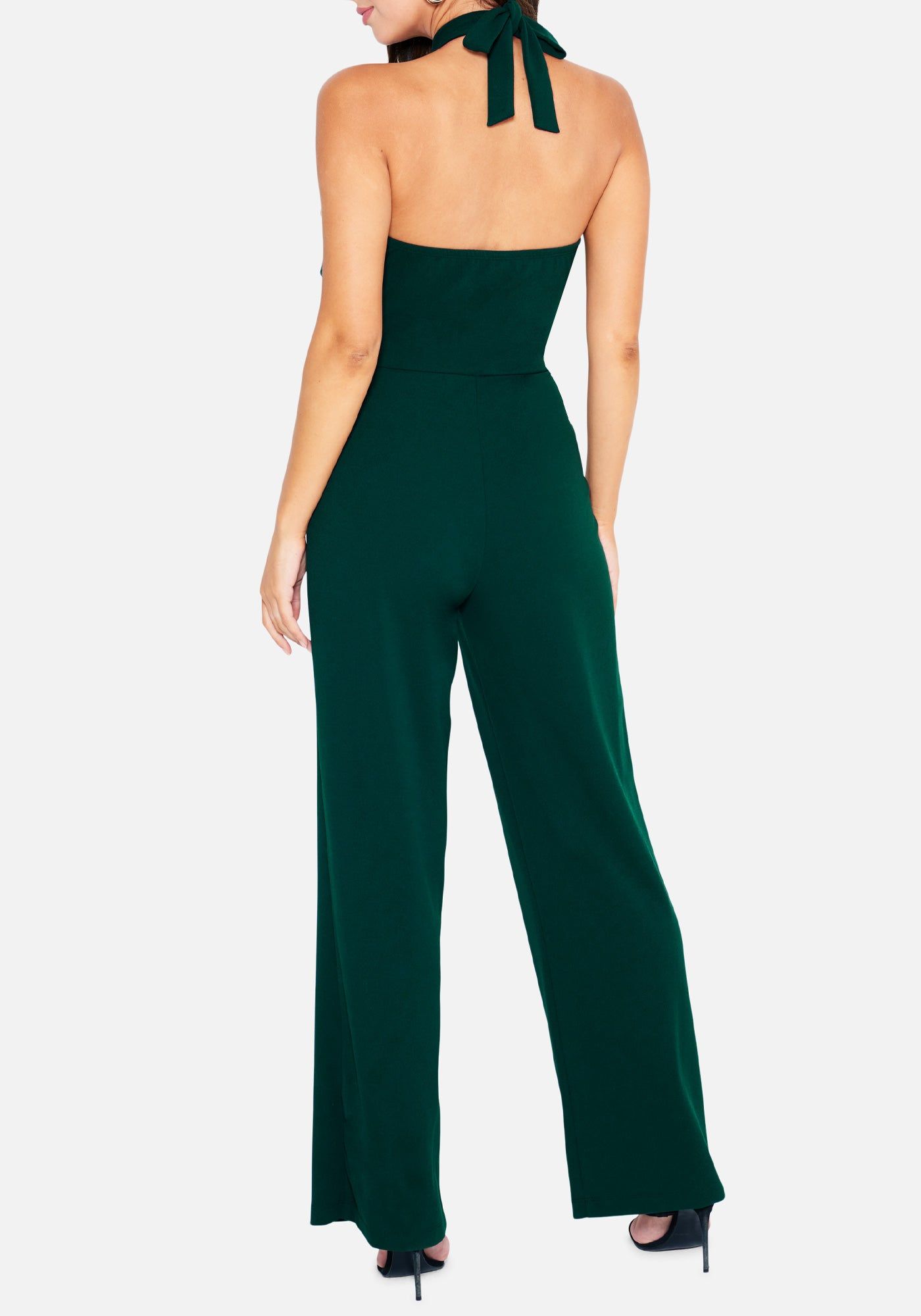 Double Ruffle Halter Jumpsuit sold by Bebe product image thumbnail 3