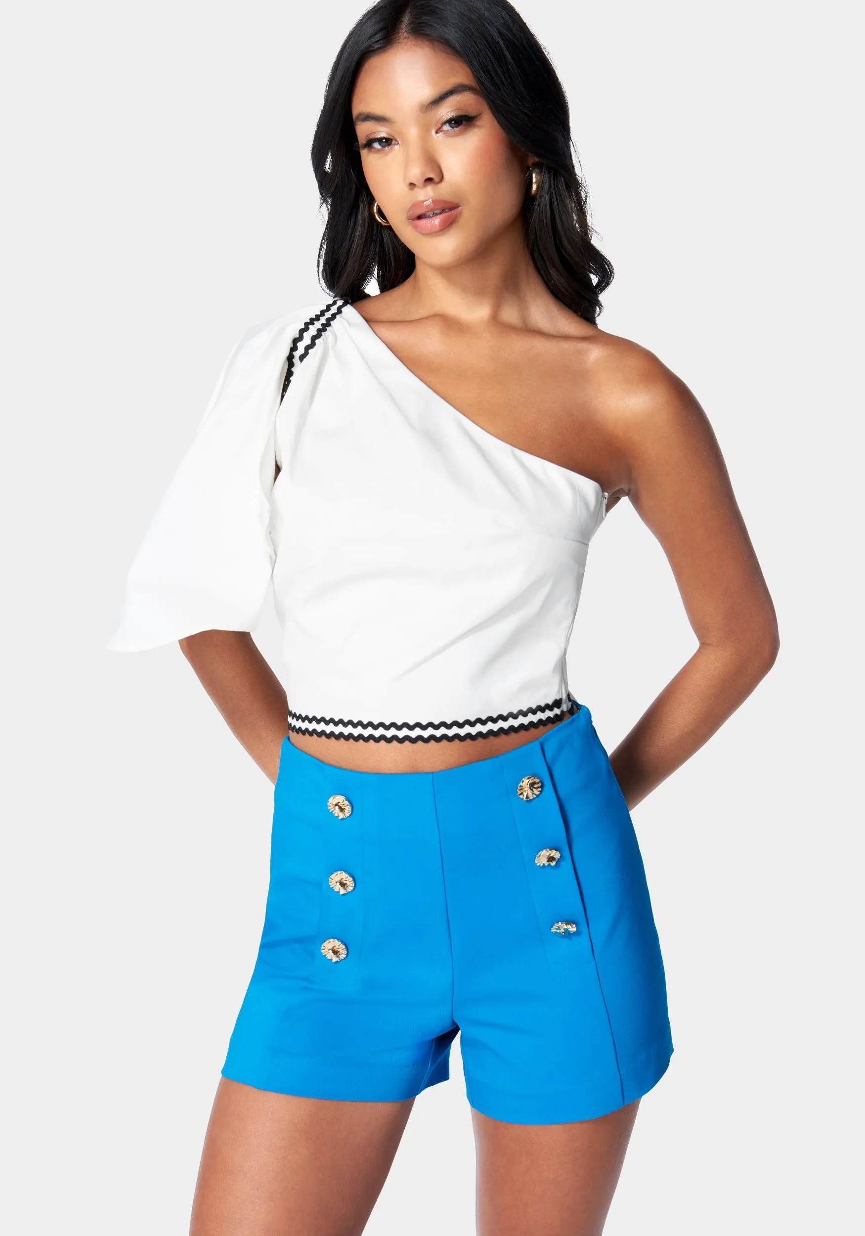 Off Shoulder Flared Sleeve Top sold by Bebe