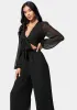 Tie Front Elastic Waist Jumpsuit sold by Bebe