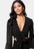 Tie Front Elastic Waist Jumpsuit sold by Bebe