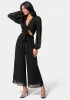 Tie Front Elastic Waist Jumpsuit sold by Bebe