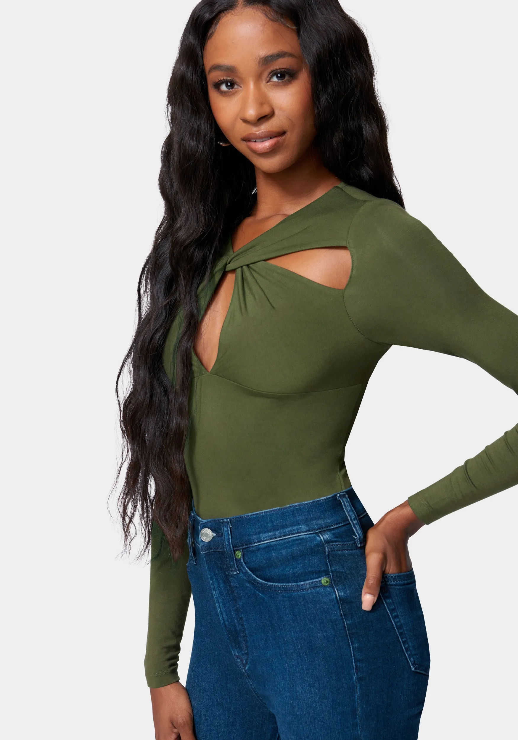 Cross Front Knit Top sold by Bebe product image thumbnail 2