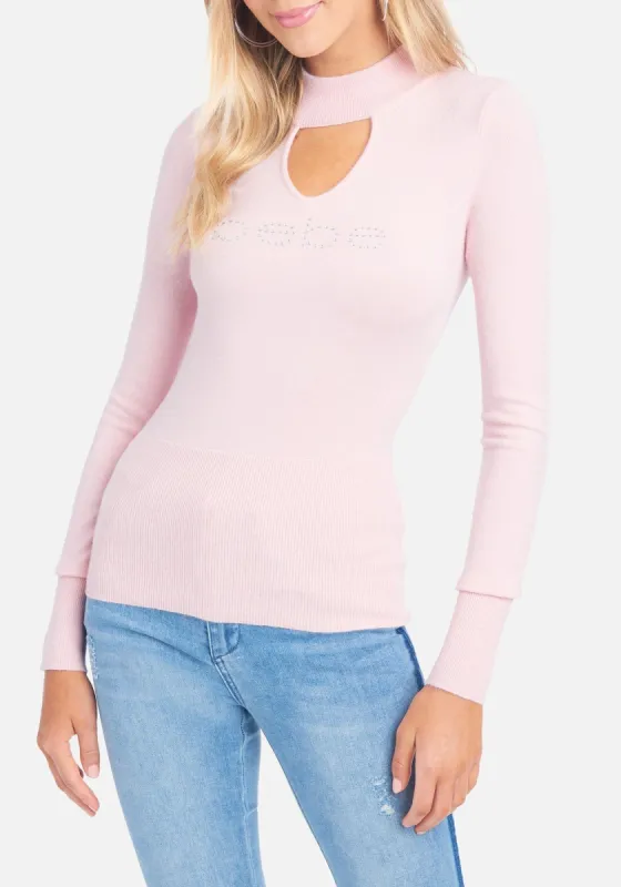 Bebe Logo Keyhole Sweater sold by Bebe