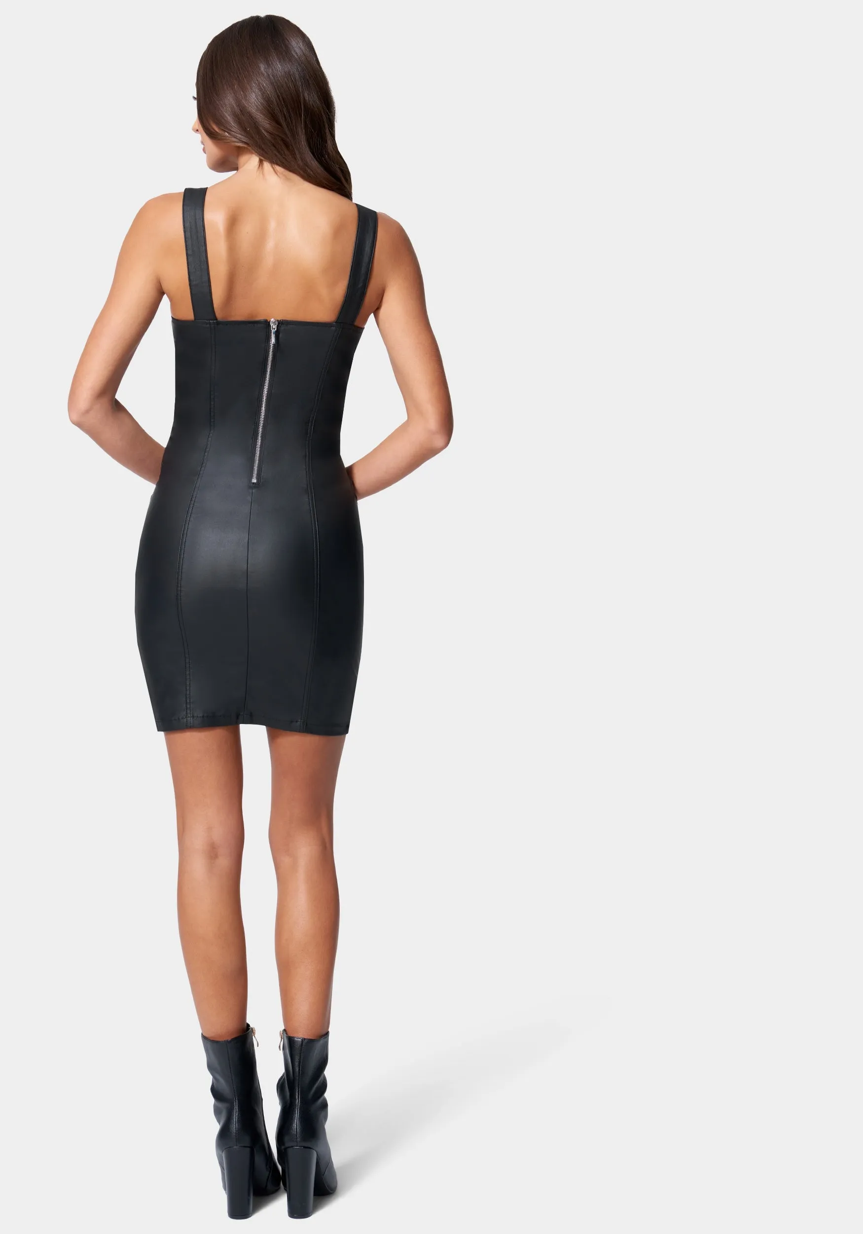 Coated Denim Seamed Dress sold by Bebe product image thumbnail 3