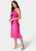Satin Cowl Neck Slip Midi Dress sold by Bebe