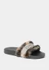 Flynna Faux Fur Slides sold by Bebe