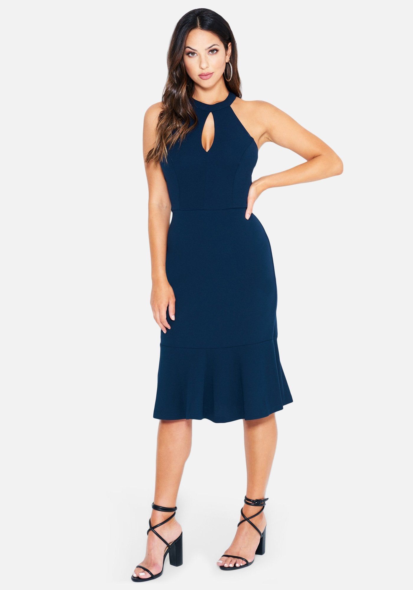 Halter Keyhole Flutter Midi sold by Bebe product image thumbnail 2