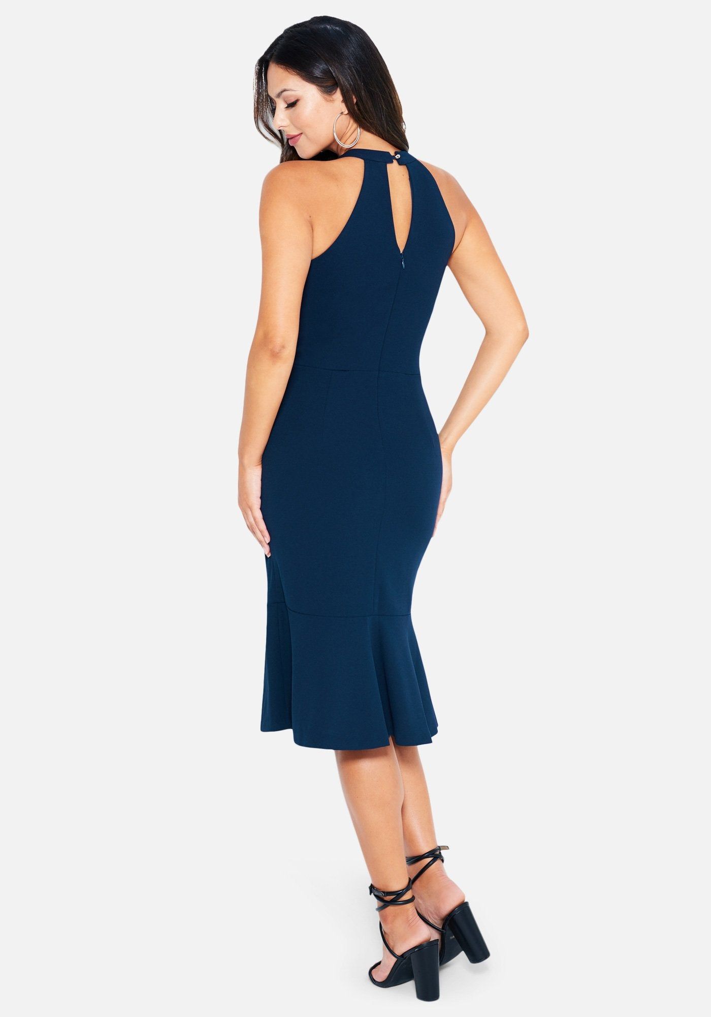 Halter Keyhole Flutter Midi sold by Bebe product image thumbnail 3