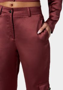 Tailored Cargo Satin Jogger Pant sold by Bebe