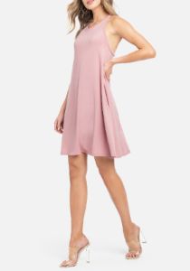 A-Line Halter Luxe Dress sold by Bebe