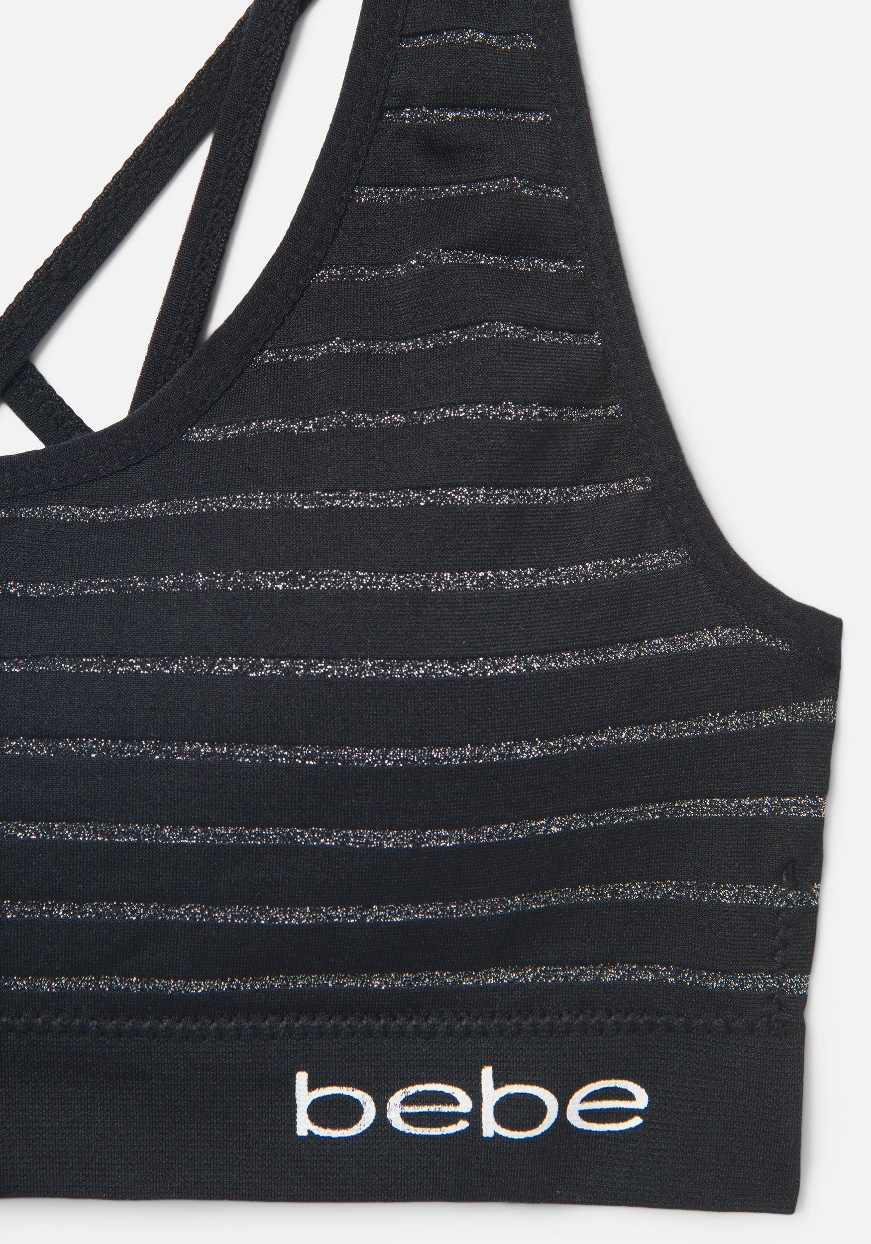 2 Pack Stripe Sports Bra sold by Bebe product image thumbnail 2