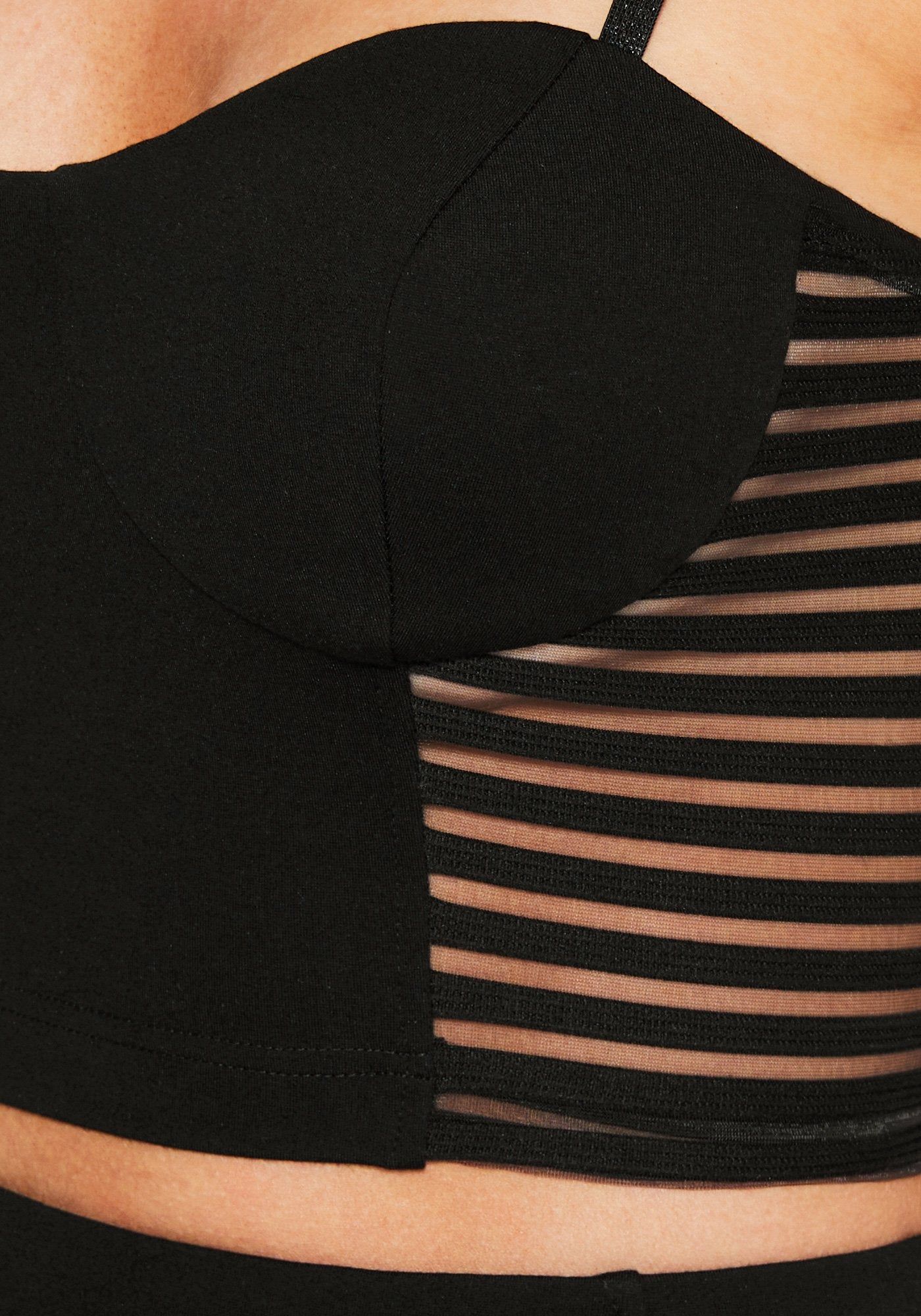 Ana Shadow Stripe Crop Top sold by Bebe product image thumbnail 4