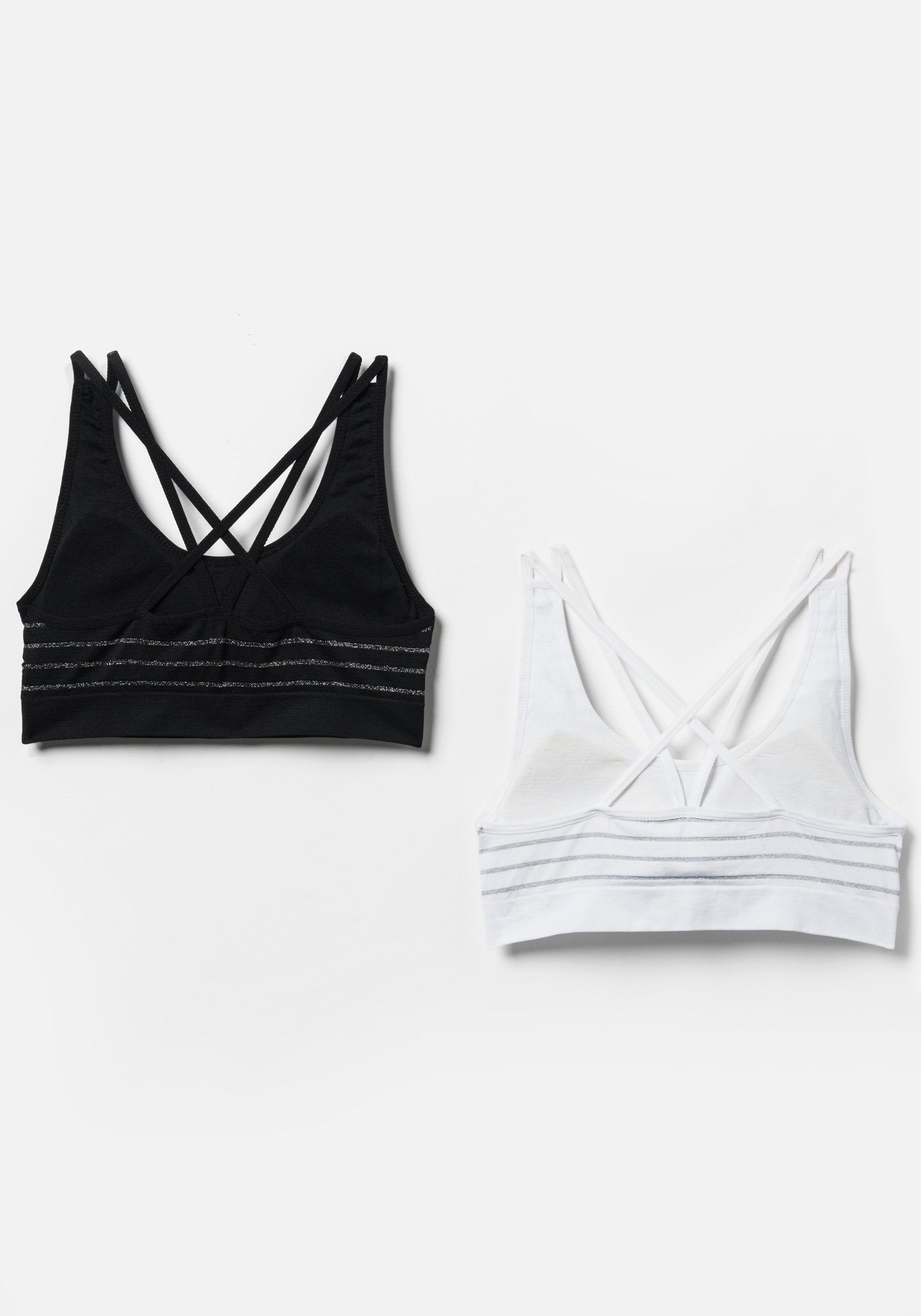 2 Pack Stripe Sports Bra sold by Bebe product image thumbnail 3