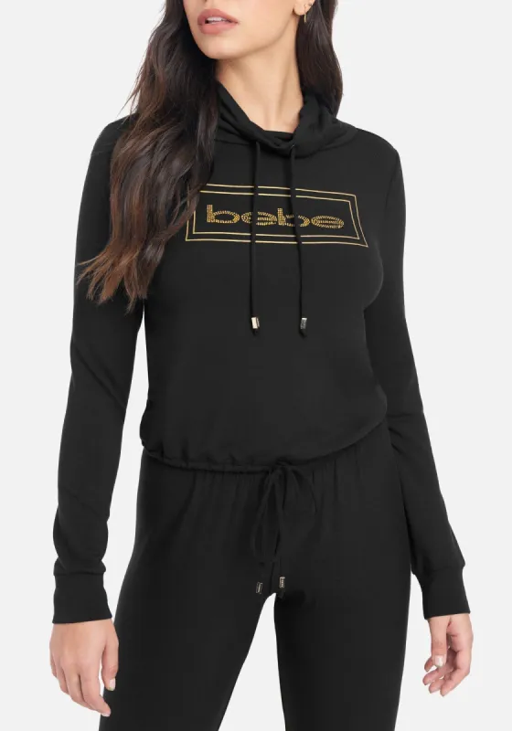 Bebe Logo Foil Hoodie sold by Bebe