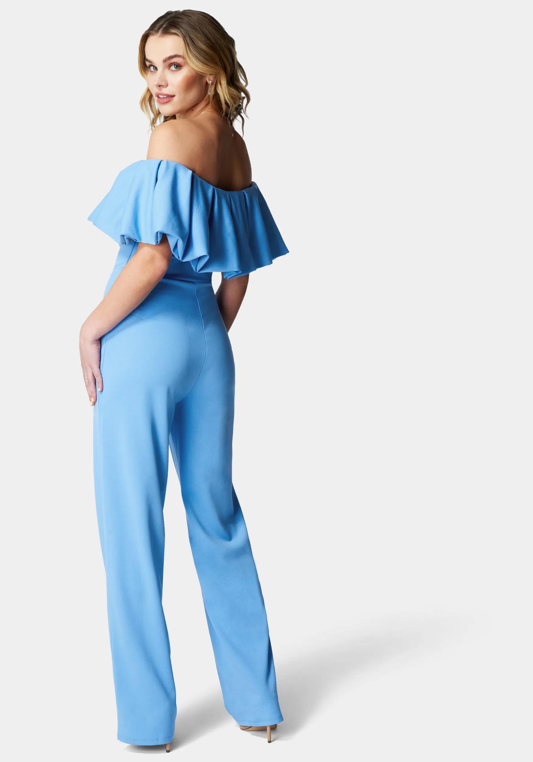 Off Shoulder Ruffle Jumpsuit sold by Bebe product image thumbnail 3