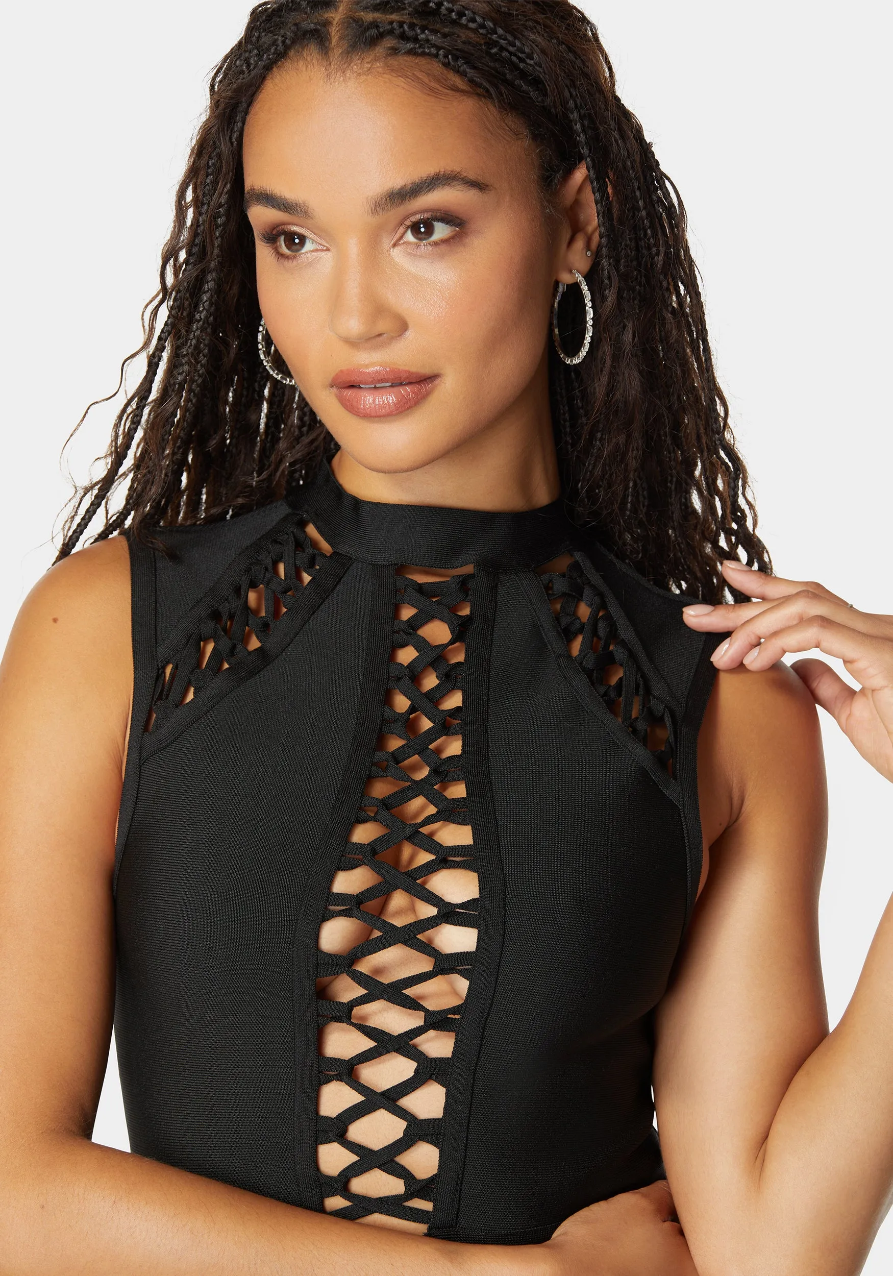 Lace Up Bandage Dress sold by Bebe product image thumbnail 4