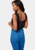 Ruched Sleeve Cutout Detail Top sold by Bebe
