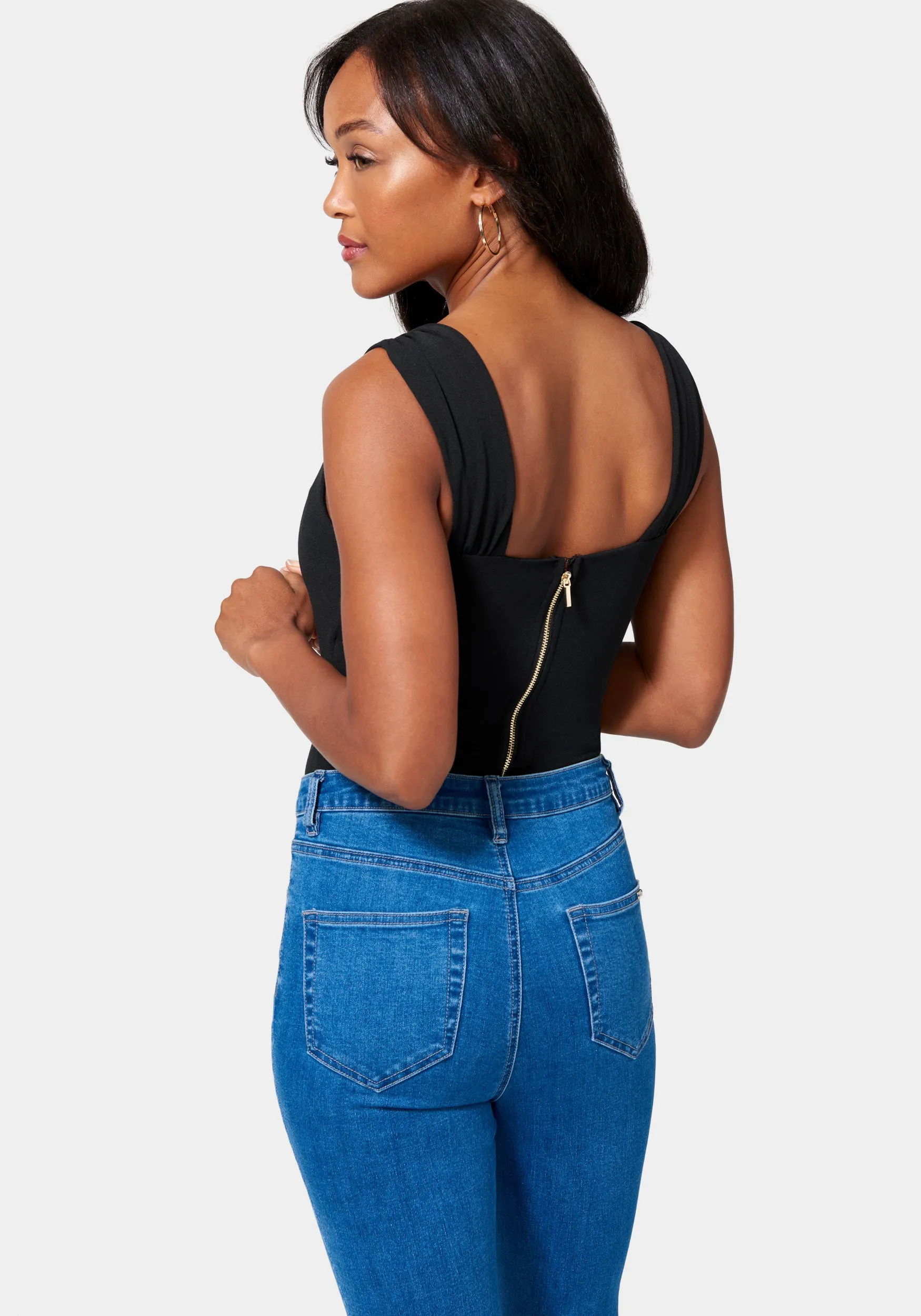 Ruched Sleeve Cutout Detail Top sold by Bebe product image thumbnail 3