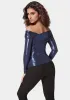 Asymmetric Draped Knit Top sold by Bebe