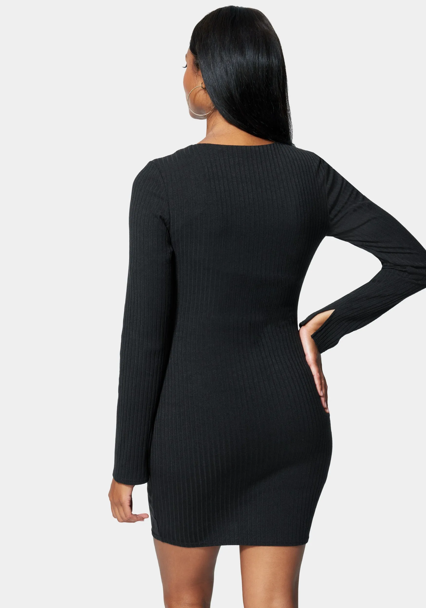 Chain Detail Rib Dress sold by Bebe product image thumbnail 3